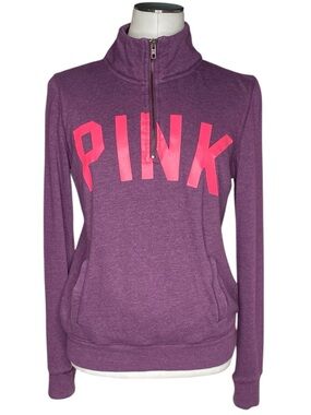 Victoria's Secret PINK purple zip up sweatshirt size Small